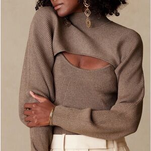 Banana Republic Asti Shrug and Tank Ribbed Sweater Knit 2 piece set